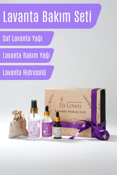 LaLoven Lavanta Bakım Seti - Lavanta Yağı, Lavanta Bakım Yağı, Lavanta Hidrosolü ürün görseli 1