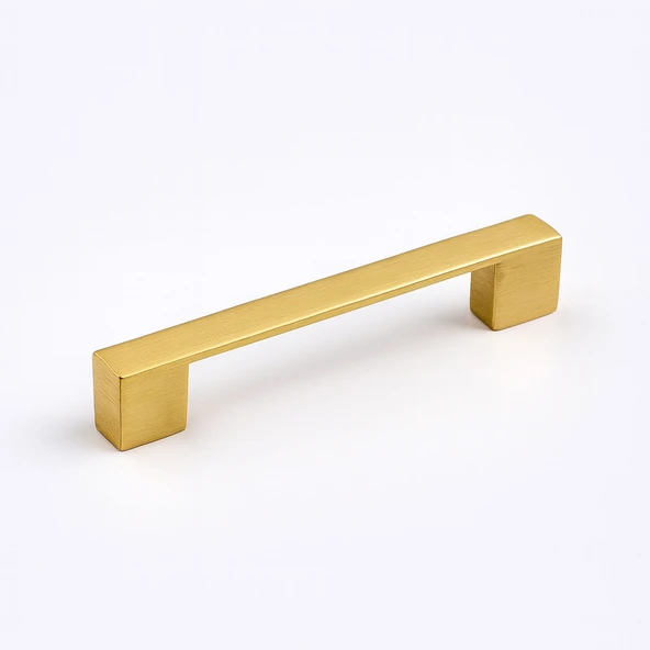 Gölcük Metal Mat Altın Gold Kulp 128 mm Mobilya Çekmece Mutfak Dolabı Dolap Kapak Kulpları Kulb ürün görseli 1