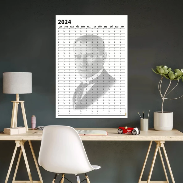 Atatürk Duvar Takvimi, Atatürk Takvimi 2026, Atatürk Fotoğraflı Takvimi, 100. Yıl Takvimi ürün görseli 1