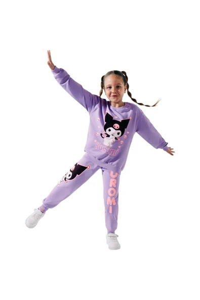 İki İp Kuromi Baskılı Kız Eşofman Takım 3/10 Yaş ürün görseli 1