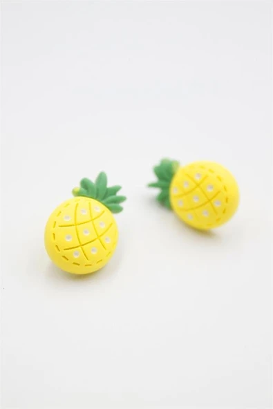 Ananas Hamur Küpe - ÇOK RENKLİ - Resim 2