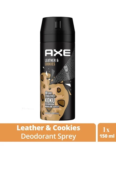 Axe Erkek Sprey Deodorant Leather & Cookies 48 Saat Etkileyeci Koku 150 ml ürün görseli 1