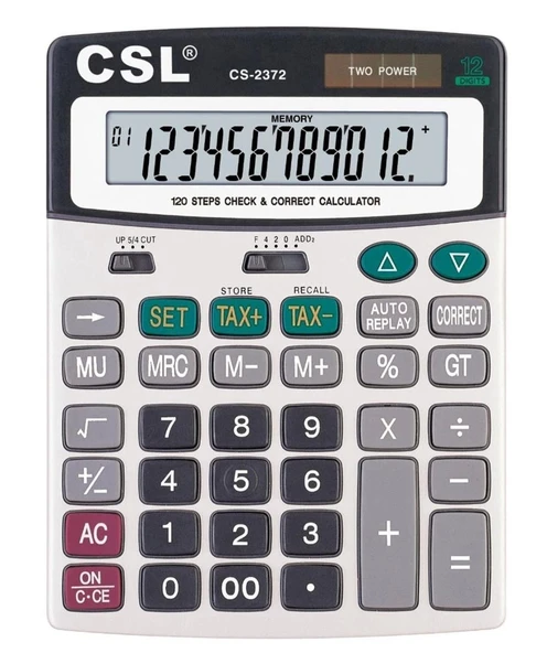 CSL CS-2372 12 Hane Masa Tipi İşlem Kontrollü Hesap Makinesi ürün görseli 1