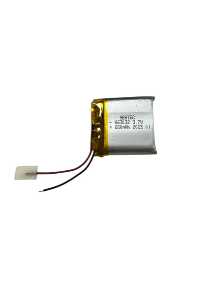 663032 3.7V 650mAh Li-Polymer Pil Devreli/1.5A ürün görseli 1