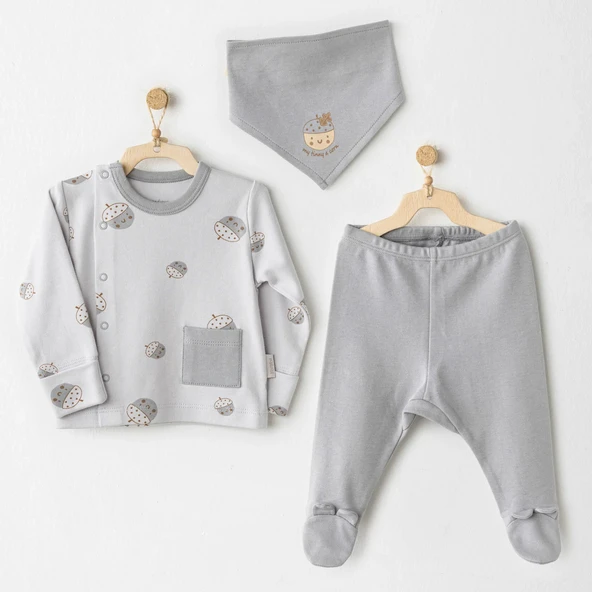 Andywawa Ac26103 Hello Autumn 3'lü Zıbın Takım Grey ürün görseli 1