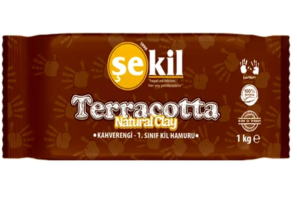 Şekil Seramik Kil Hamuru 1000 Gr Kahverengi 1 kg - 2 adet ürün görseli 1