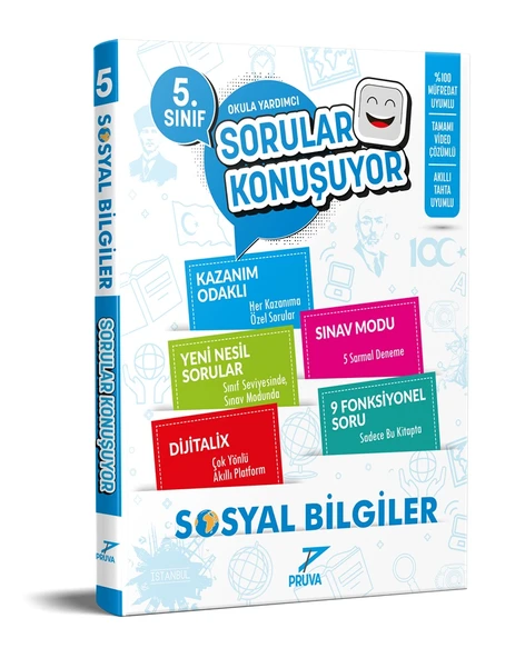 Pruva Akademi 2025 5. Sınıf Sosyal Sorular Konuşuyor Güncel Müfredat ürün görseli 1