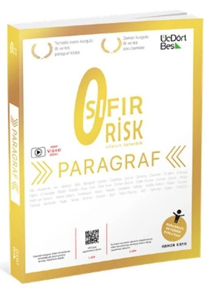 Paragraf Sıfır Risk ÜçDörtBeş Yayınları ürün görseli 1