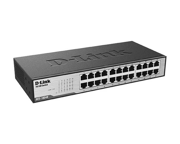 D-Link DES-1024D 24 Port 10/100 Metal Kasa Ethernet Switch ürün görseli 1