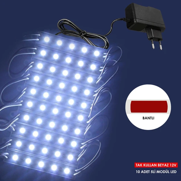 Ledwell Dekoratif Led Bantlı Beyaz 150Cm Tak Kullan ürün görseli 1