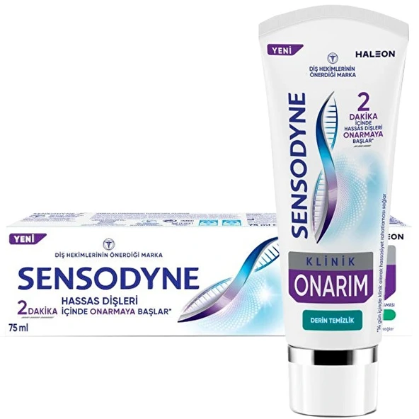 Sensodyne Klinik Onarım Derin Temizlik Diş Macunu 75 ml ürün görseli 1