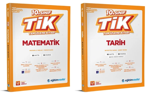 Eğitim Vadisi 2026 10. Sınıf Matematik + Tarih Tam İzleme Kitabı Seti 2 Kitap ürün görseli 1