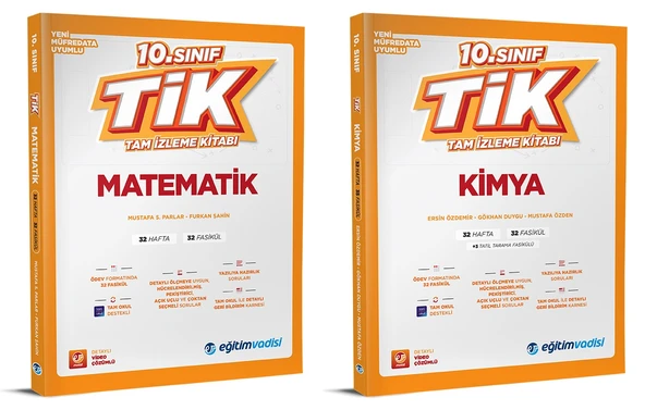 Eğitim Vadisi 2026 10. Sınıf Matematik + Kimya Tam İzleme Kitabı Seti 2 Kitap ürün görseli 1