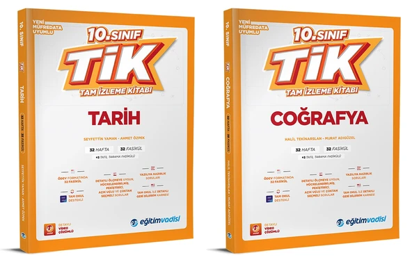 Eğitim Vadisi 2026 10. Sınıf Tarih + Coğrafya Tam İzleme Kitabı Seti 2 Kitap ürün görseli 1