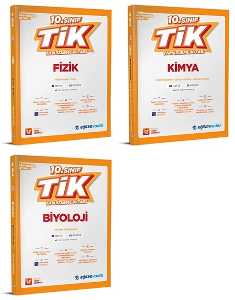 Eğitim Vadisi 2026 10. Sınıf Fizik Kimya Biyoloji Tik Soru Bankası Seti ürün görseli 1