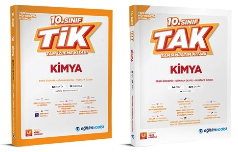 Eğitim Vadisi 2026 10. Sınıf Kimya Tak Tam Anlatım + Tam İzleme Seti 2 Kitap ürün görseli 1