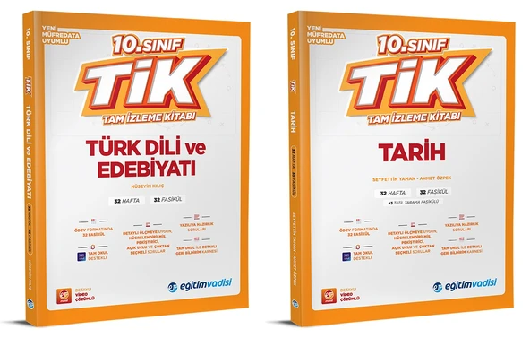 Eğitim Vadisi 2026 10. Sınıf Edebiyat + Tarih Tam İzleme Kitabı Seti 2 Kitap ürün görseli 1