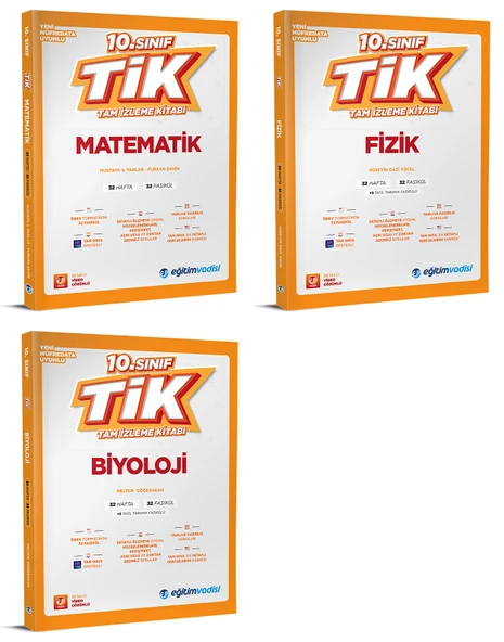 Eğitim Vadisi 2026 10. Sınıf Matematik + Fizik + Biyoloji Tam İzleme Kitabı Seti 3 Kitap ürün görseli 1