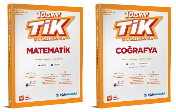 Eğitim Vadisi 2026 10. Sınıf Matematik + Coğrafya Tam İzleme Kitabı Seti 2 Kitap ürün görseli 1