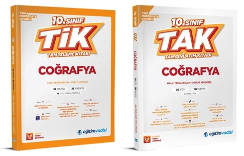 Eğitim Vadisi 2026 10. Sınıf Coğrafya Tak Tam Anlatım + Tam İzleme Seti 2 Kitap ürün görseli 1