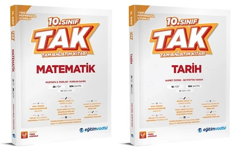 Eğitim Vadisi 2026 10. Sınıf Matematik + Tarih Tak Tam Anlatım Seti 2 Kitap ürün görseli 1