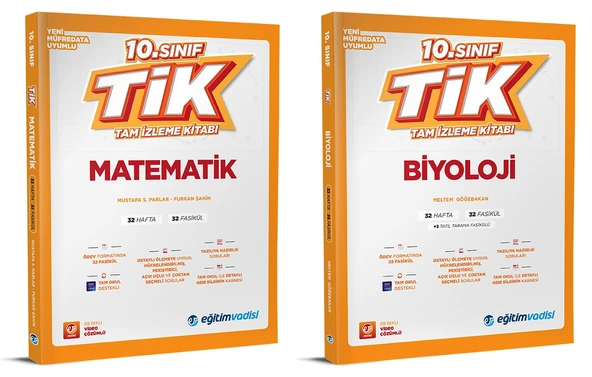 Eğitim Vadisi 2026 10. Sınıf Matematik + Biyoloji Tam İzleme Kitabı Seti 2 Kitap ürün görseli 1