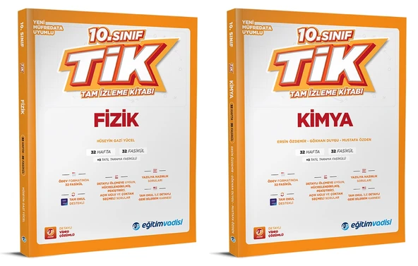 Eğitim Vadisi 2026 10. Sınıf Fizik + Kimya Tam İzleme Kitabı Seti 2 Kitap ürün görseli 1