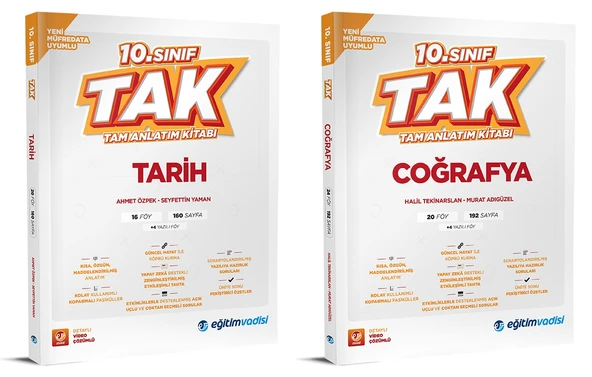 Eğitim Vadisi 2026 10. Sınıf Tarih + Coğrafya Tak Tam Anlatım Seti 2 Kitap ürün görseli 1