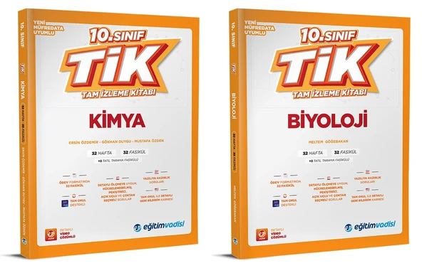 Eğitim Vadisi 2026 10. Sınıf Kimya + Biyoloji Tam İzleme Kitabı Seti 2 Kitap ürün görseli 1