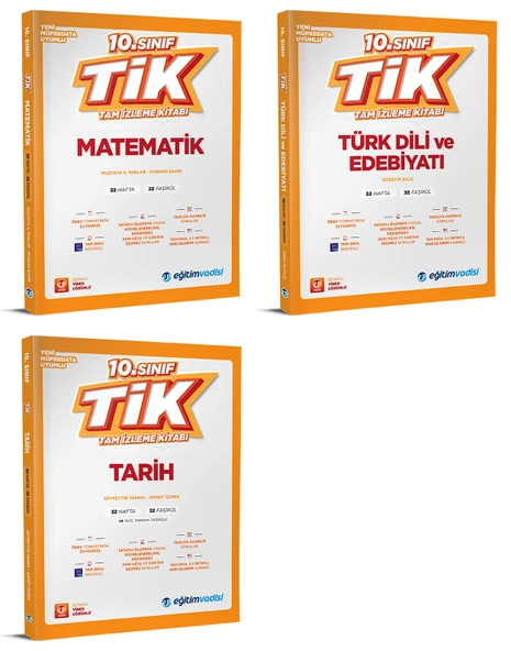 Eğitim Vadisi 2026 10. Sınıf Matematik + Edebiyat + Tarih Tam İzleme Kitabı Seti 3 Kitap ürün görseli 1