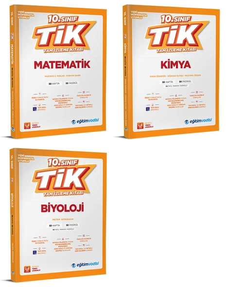 Eğitim Vadisi 2026 10. Sınıf Matematik + Kimya + Biyoloji Tam İzleme Kitabı Seti 3 Kitap ürün görseli 1