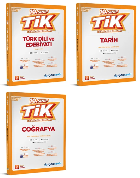 Eğitim Vadisi 2026 10. Sınıf Edebiyat + Tarih + Coğrafya Tam İzleme Kitabı Seti 3 Kitap ürün görseli 1