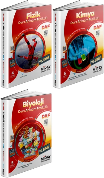 Miray 2026 10. Sınıf Fizik + Kimya + Biyoloji Ders Anlatım Fasikülleri Seti 3 Kitap ürün görseli 1