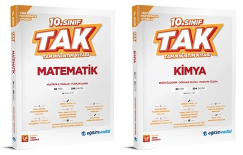 Eğitim Vadisi 2026 10. Sınıf Matematik + Kimya Tak Tam Anlatım Seti 2 Kitap ürün görseli 1