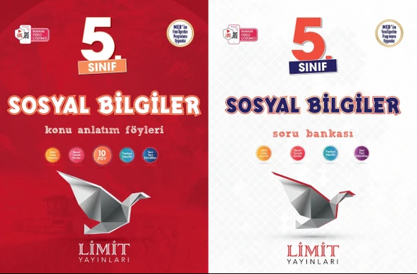 Limit 2025 5. Sınıf Sosyal Bilgiler Konu Anlatım + Soru Bankası Seti 2 Kitap Güncel Müfredat ürün görseli 1