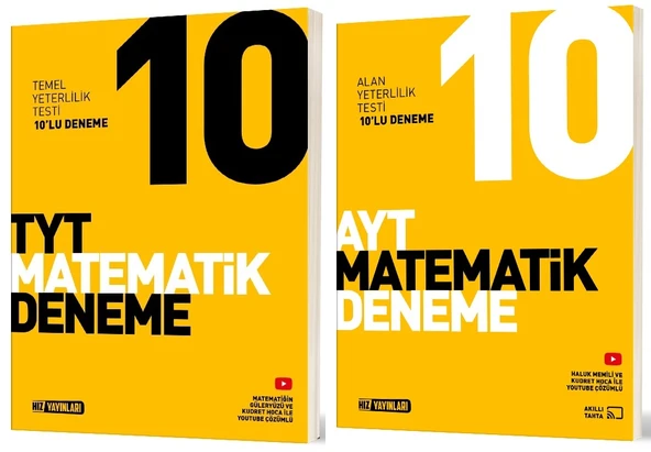 Hız Yayınları Tyt Matematik + Ayt Matematik Deneme Seti 2 Kitap ürün görseli 1
