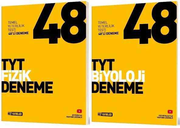 Hız Yayınları Tyt Fizik + Biyoloji Deneme Seti 2 Kitap ürün görseli 1