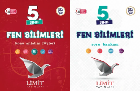 Limit 2025 5. Sınıf Fen Bilimleri Konu Anlatım + Soru Bankası Seti 2 Kitap Güncel Müfredat ürün görseli 1