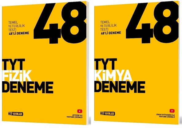 Hız Yayınları Tyt Fizik + Kimya Deneme Seti 2 Kitap ürün görseli 1