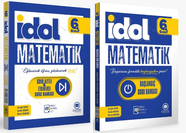 Çanta 2026 6. Sınıf İdol Matematik Başlangıç Soru Bankası + Konu Özetli Soru Seti 2 Kitap Güncel Müfredat ürün görseli 1
