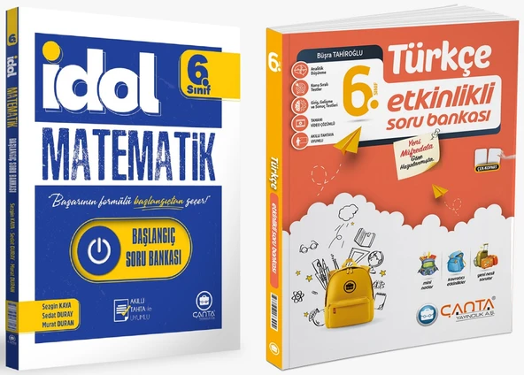 Çanta 2025 6. Sınıf İdol Başlangıç Matematik + Türkçe Etkinlikli Kazanım Soru Seti 2 Kitap Güncel Müfredat ürün görseli 1