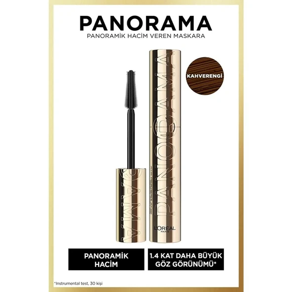 Loreal Parıs Panorama Hacim Veren Mascara Dark Brown Kahverengi ürün görseli 1