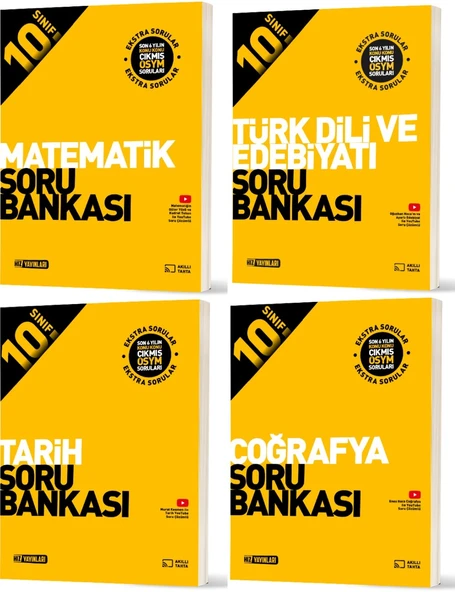 Hız 2026 10. Sınıf Matematik + Edebiyat + Tarih + Coğrafya Soru Bankası Seti 4 Kitap ürün görseli 1