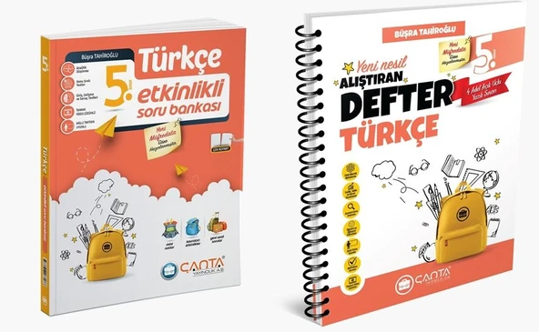 Çanta 2025 5. Sınıf Türkçe Etkinlikli Kazanım Soru Bankası + Defter Seti 2 Kitap Güncel Müfredat ürün görseli 1