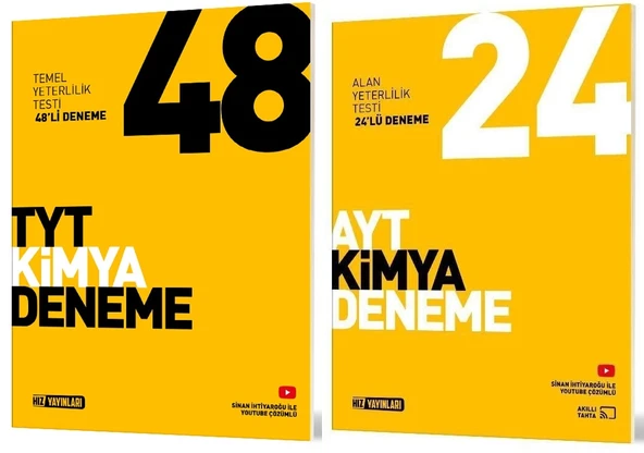 Hız Yayınları Tyt Kimya + Ayt Kimya Deneme Seti 2 Kitap ürün görseli 1