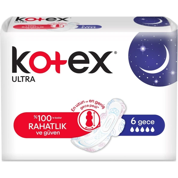 Kotex Ultra Tekli Gece 6 Lı ürün görseli 1