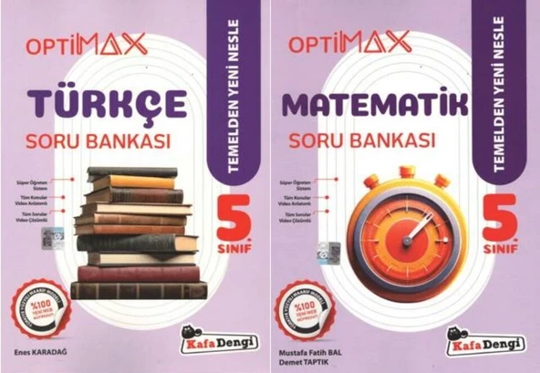 Kafadengi 2026 5. Sınıf Türkçe Matematik Optimax Soru Bankası Seti 2 Kitap ürün görseli 1