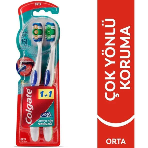 Colgate 360 1+1 Komple Ağız Diş Fırcası ürün görseli 1