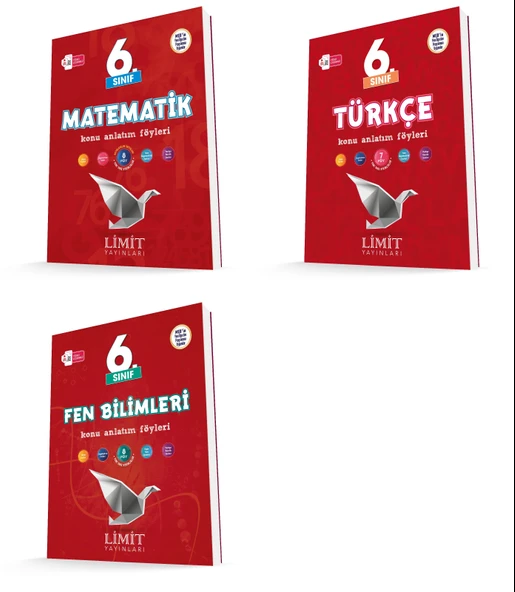 Limit 2026 6. Sınıf Matematik + Türkçe + Fen Konu Anlatım Seti 3 Kitap Güncel Müfredat ürün görseli 1