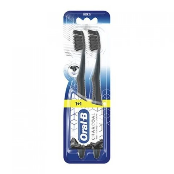 Oral B Charcoal Therapy 1+1 Diş Fırçası Orta ürün görseli 1